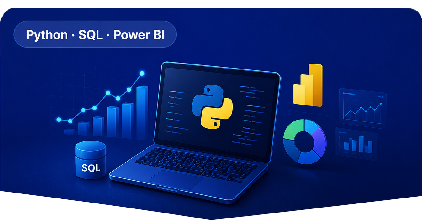 Data Analytics with Python — Python, SQL, Power BI