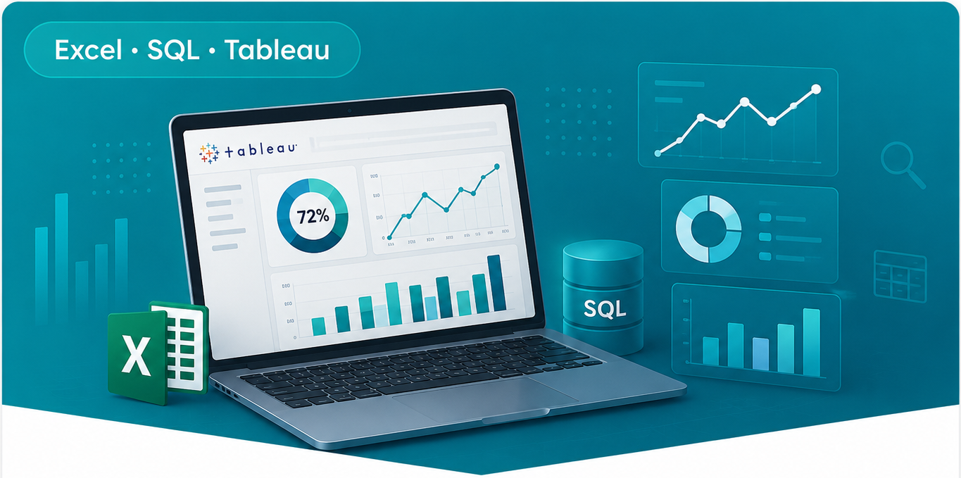 Data Analytics — Excel, SQL, Tableau