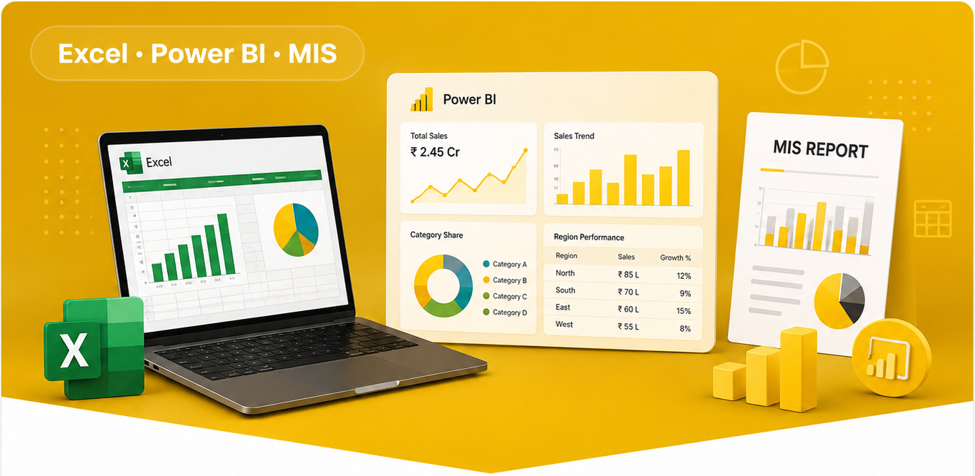 MIS & Reporting — Excel, Power BI, MIS